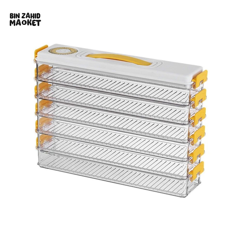 3-LAYER DUMPLING & SANDWICH STORAGE BOX FOOD GRADE PORTABLE WITH TIMING FREEZER