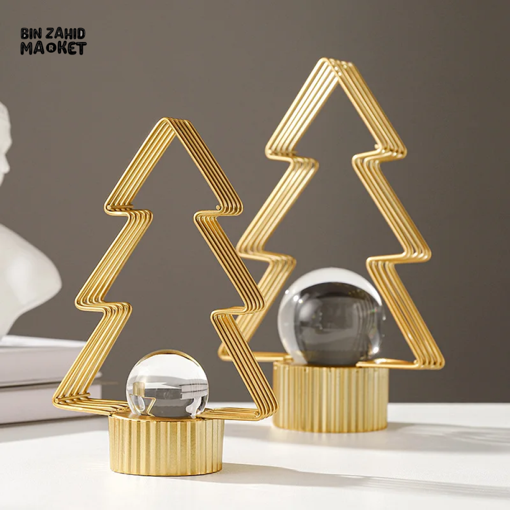 NORDIC CRYSTAL BALL METAL ART DECORATION - TREE