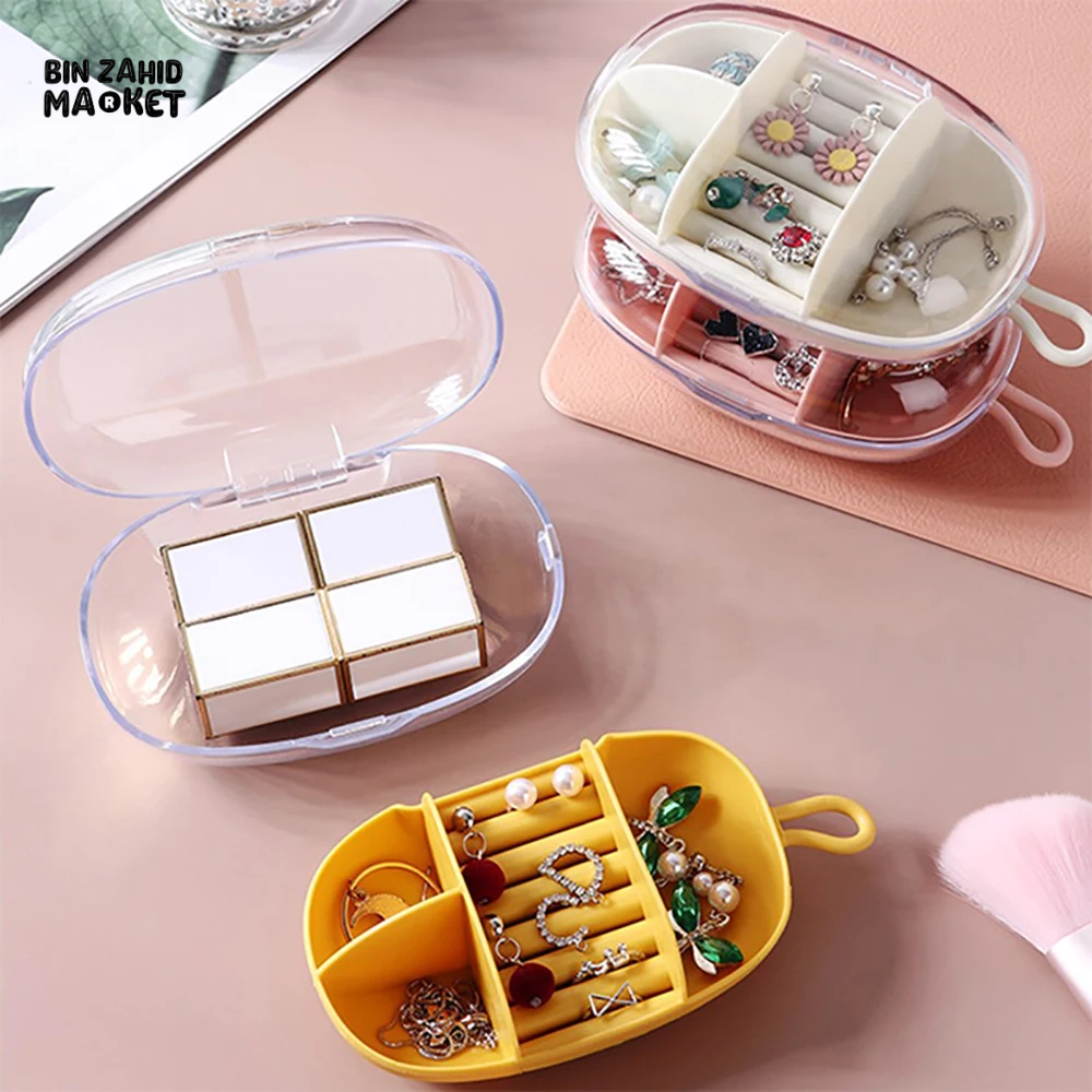 PORTABLE TRAVEL MINI JEWELRY BOX STORAGE CASE FOR WOMEN AND GIRLS