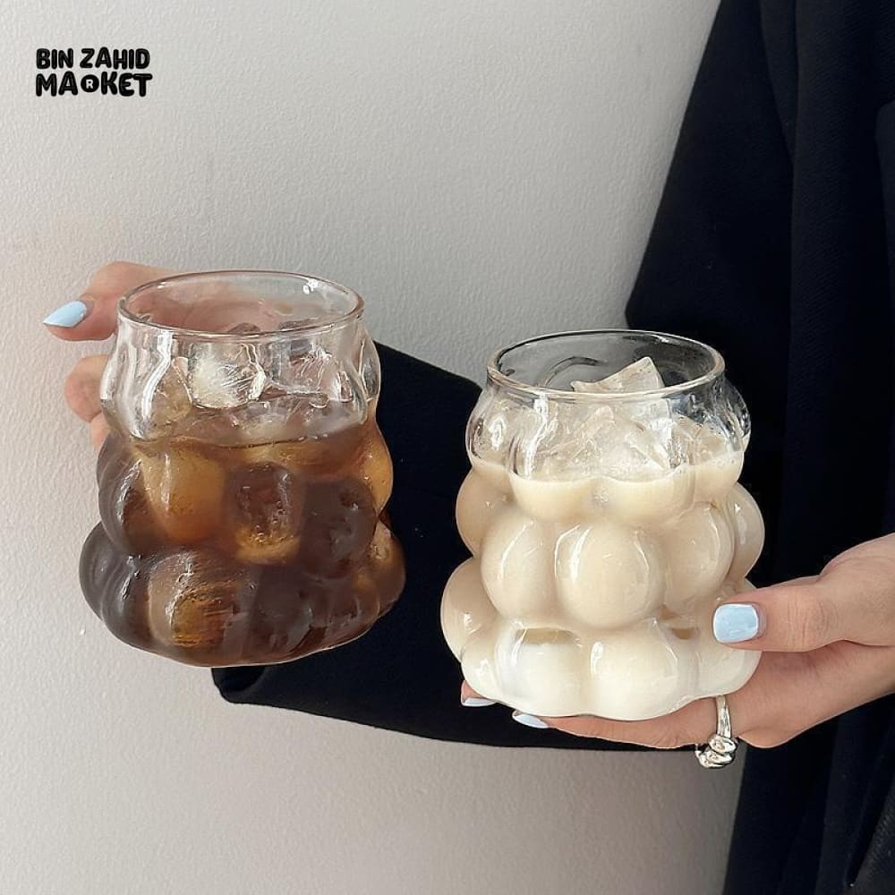 HEAT RESISTANT GLASS COFFEE MUG – CREATIVE MILK & BREAKFAST CUP - WITH HANDLE