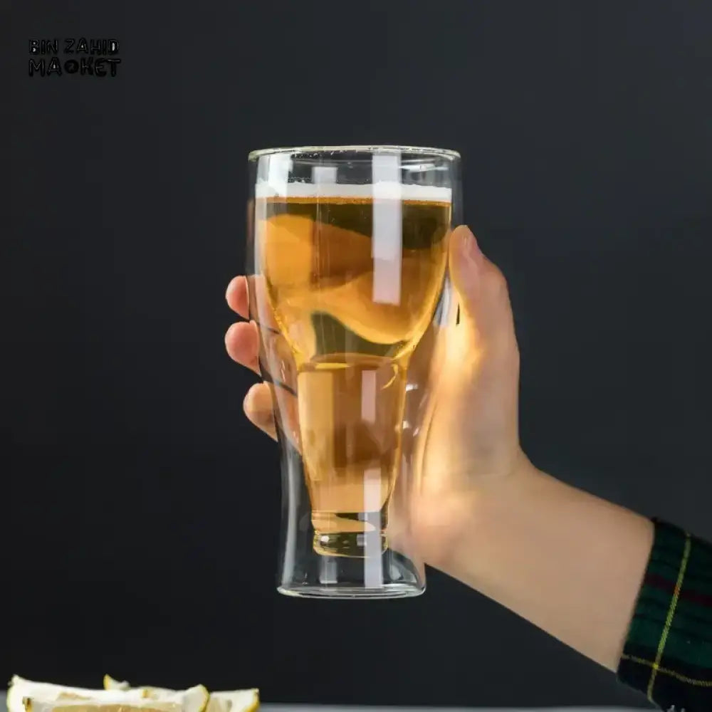 INVERTED BOTTLE GLASS – DOUBLE-LAYER CREATIVE CUP - MEDIUM