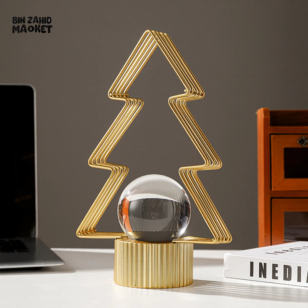 NORDIC CRYSTAL BALL METAL ART DECORATION - TREE