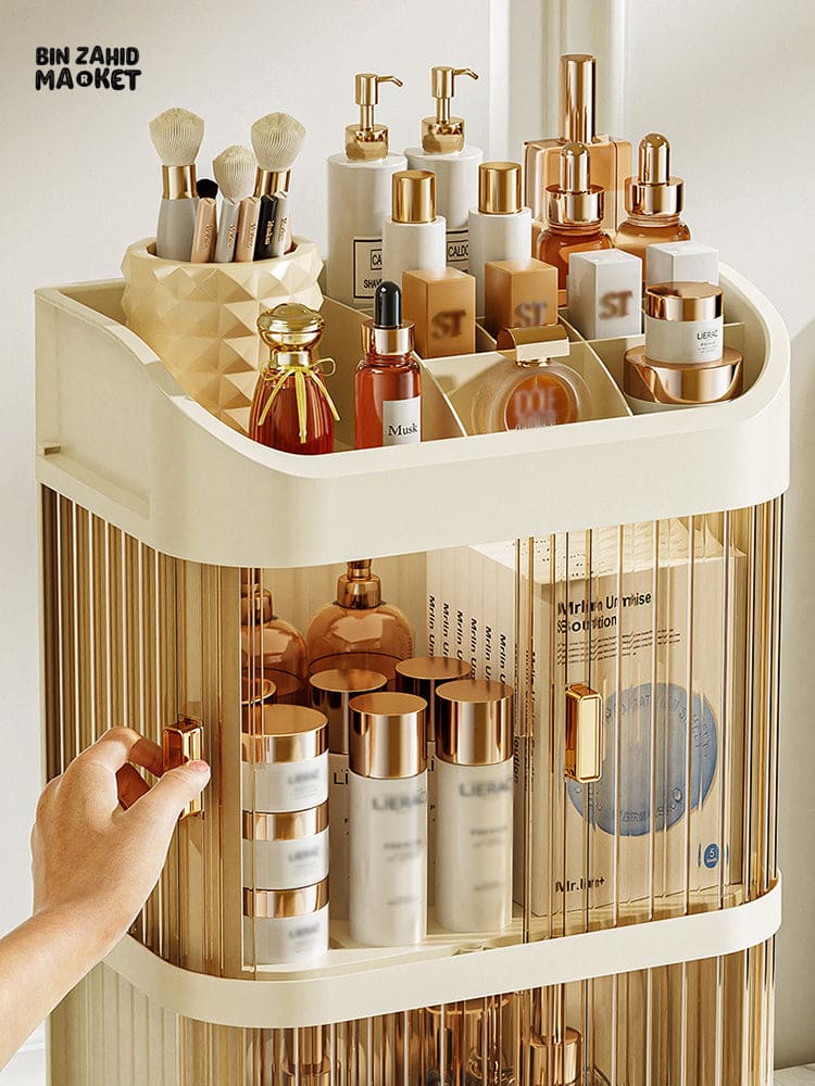 LUXORMOVE COSMETIC STORAGE BOX LARGE CAPACITY DUSTPROOF ORGANIZER