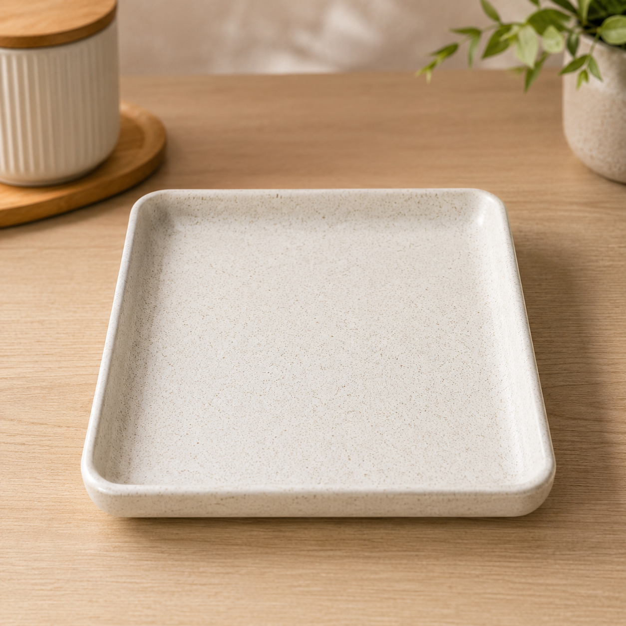 WINSOR ENGLAND SQUARE SERVING TRAY / WHITE - 13 INCH