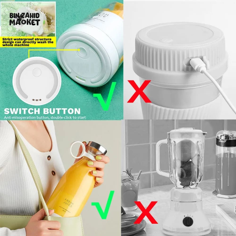 4X BLADES RCHARGEABLE JUICER BLENDER