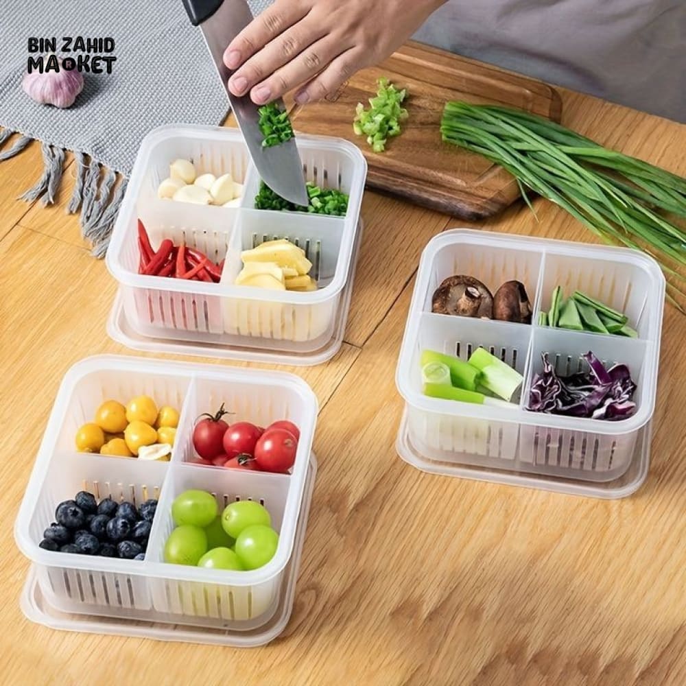 4X GRIDS REFRIGERATOR STORAGE BOX