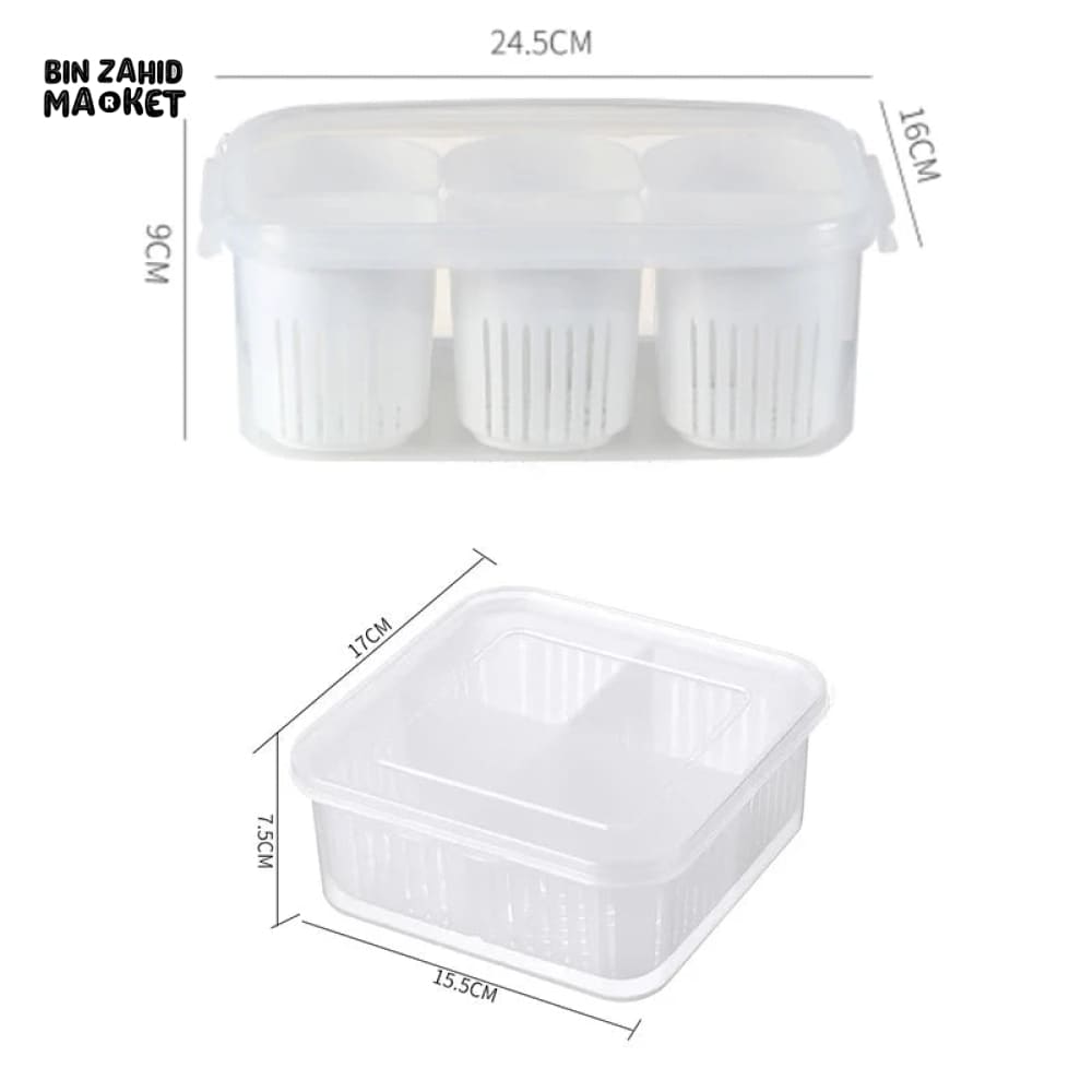 4X GRIDS REFRIGERATOR STORAGE BOX