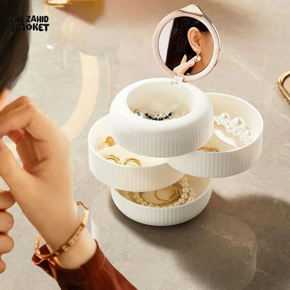 4X LAYERS ROTATEABLE JEWELRY ORGANIZER