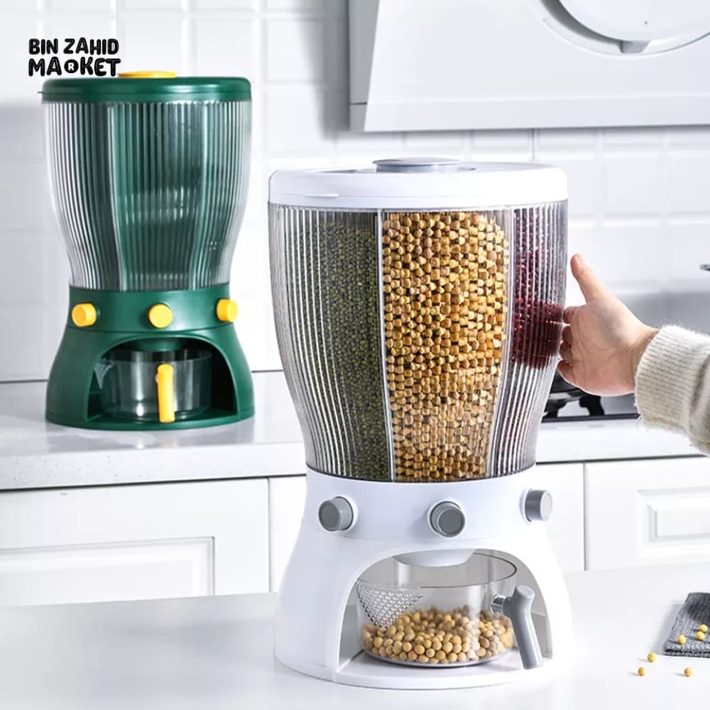 4X PARTITIONS ROTATING CEREAL DISPENSER