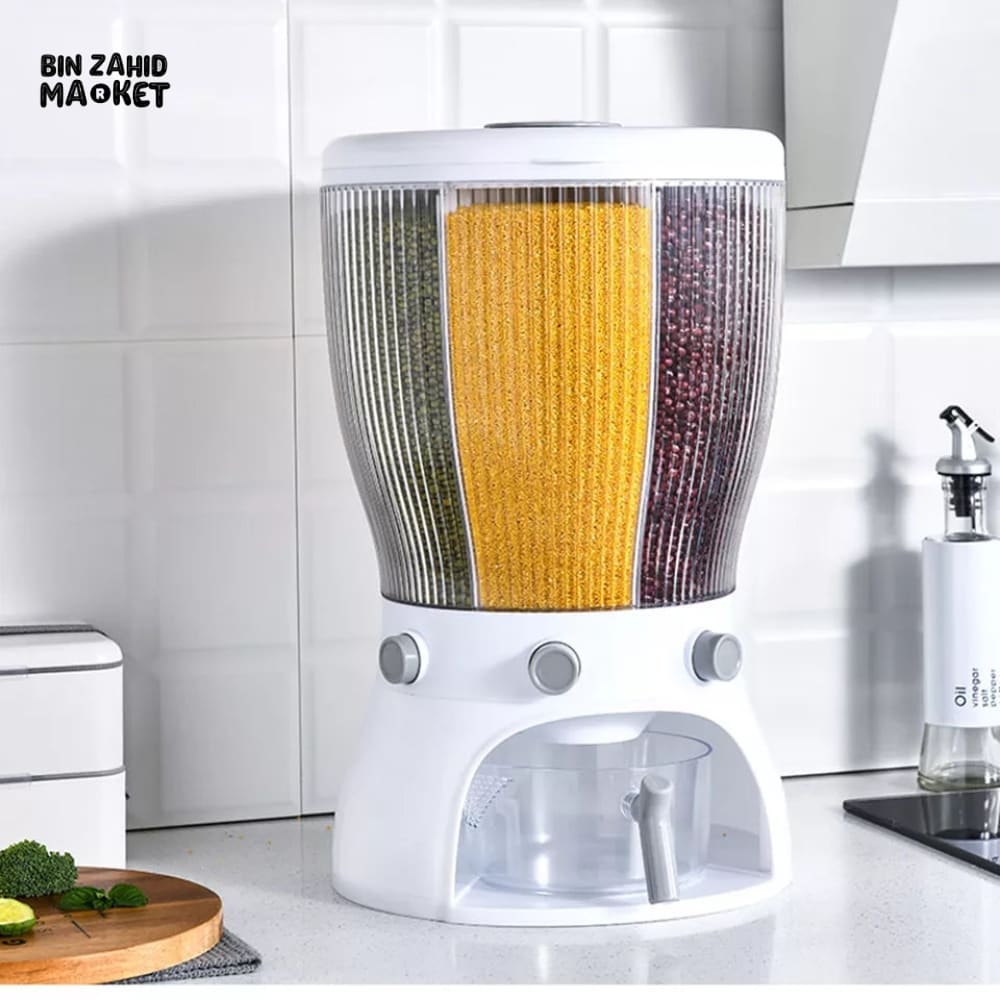 4X PARTITIONS ROTATING CEREAL DISPENSER