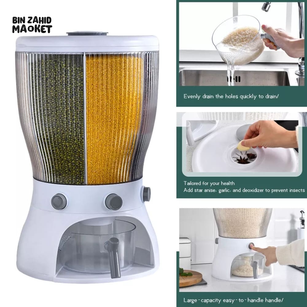 4X PARTITIONS ROTATING CEREAL DISPENSER