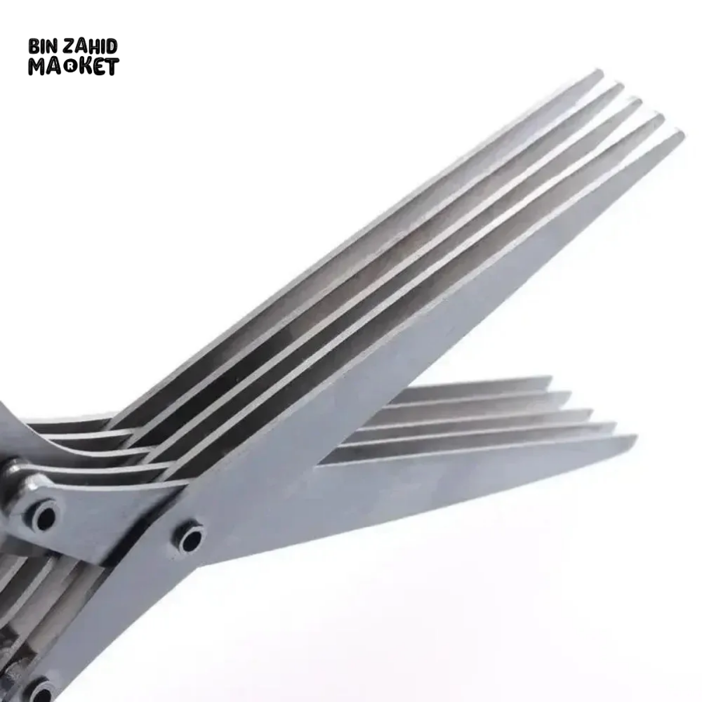 5-BLADE HERB SCISSORS – STAINLESS STEEL SPRING ONION CUTTER