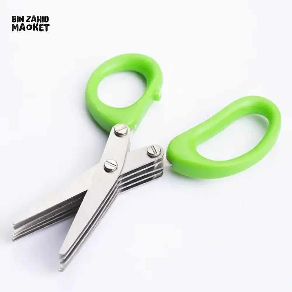 5-BLADE HERB SCISSORS – STAINLESS STEEL SPRING ONION CUTTER
