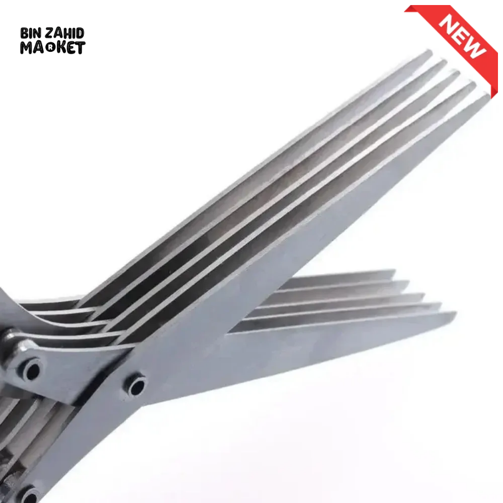 5-BLADE HERB SCISSORS – STAINLESS STEEL SPRING ONION CUTTER