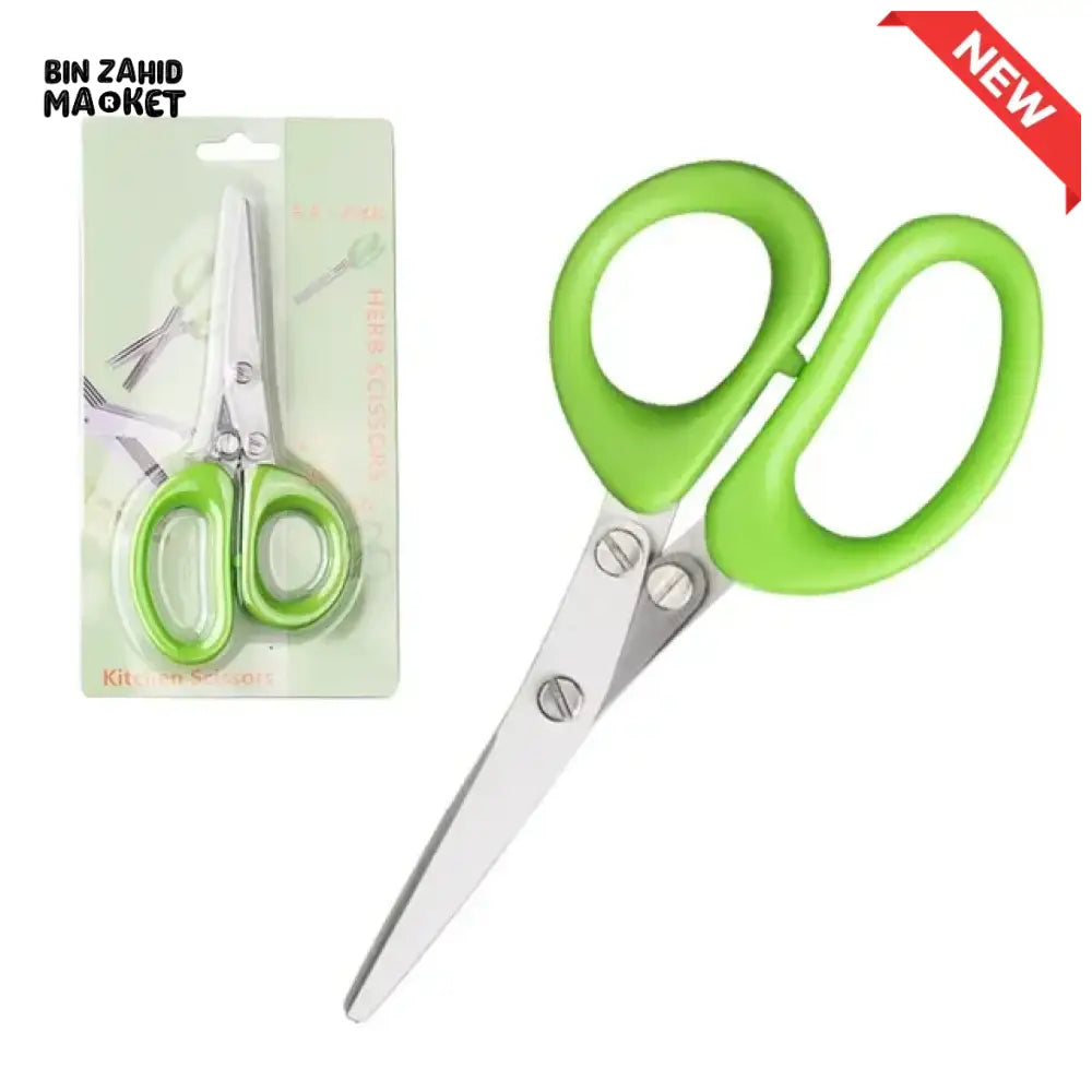 5-BLADE HERB SCISSORS – STAINLESS STEEL SPRING ONION CUTTER