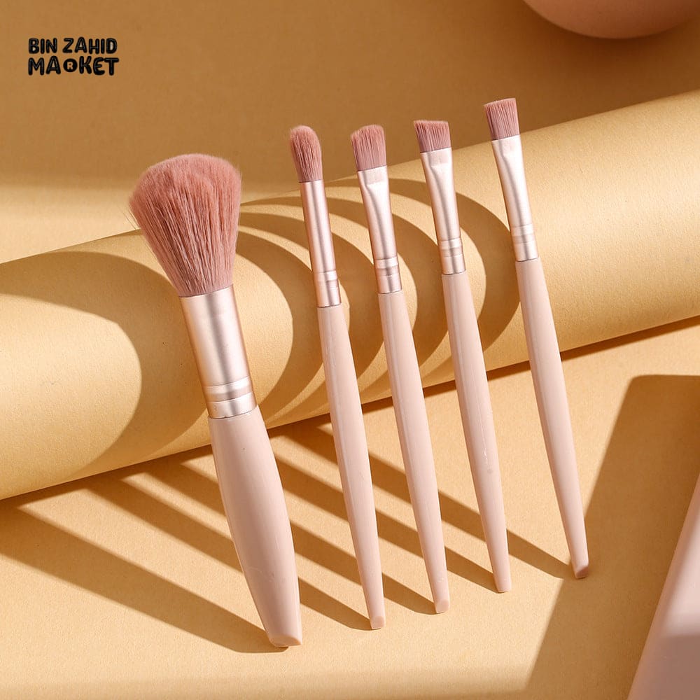 5-PIECE MAKEUP BRUSH SET WITH TRAVEL STORAGE CASE – SOFT BRISTLES & PORTABLE DESIGN