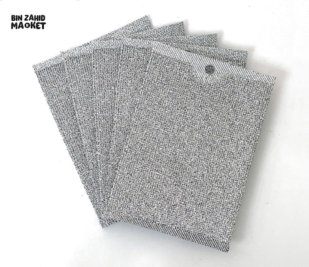 5 PIECES DOUBLE-SIDED STEEL WIRE CLEANING CLOTH – KITCHEN DISH BOWL & POT SCRUBBER TOWEL FOR TABLEWARE AND HOME CLEANING
