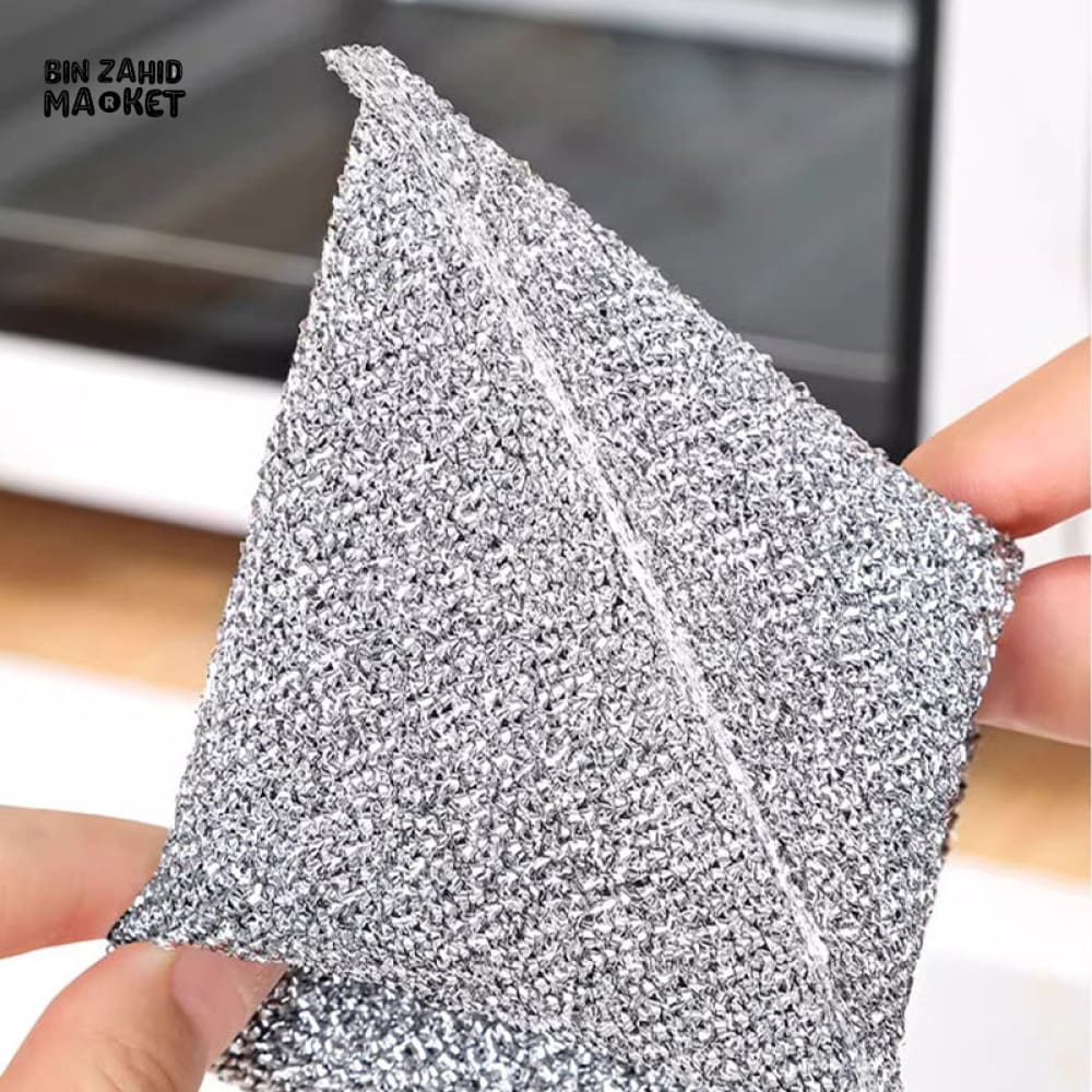 5 PIECES DOUBLE-SIDED STEEL WIRE CLEANING CLOTH – KITCHEN DISH BOWL & POT SCRUBBER TOWEL FOR TABLEWARE AND HOME CLEANING