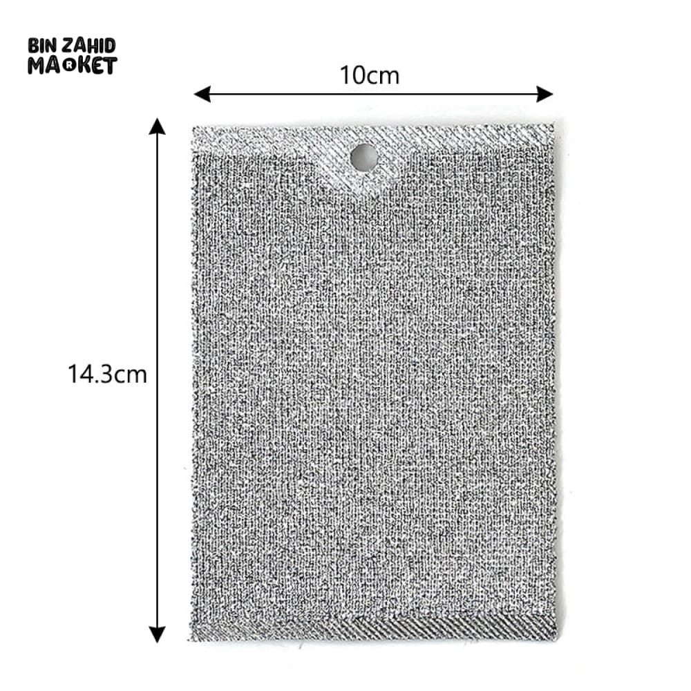 5 PIECES DOUBLE-SIDED STEEL WIRE CLEANING CLOTH – KITCHEN DISH BOWL & POT SCRUBBER TOWEL FOR TABLEWARE AND HOME CLEANING
