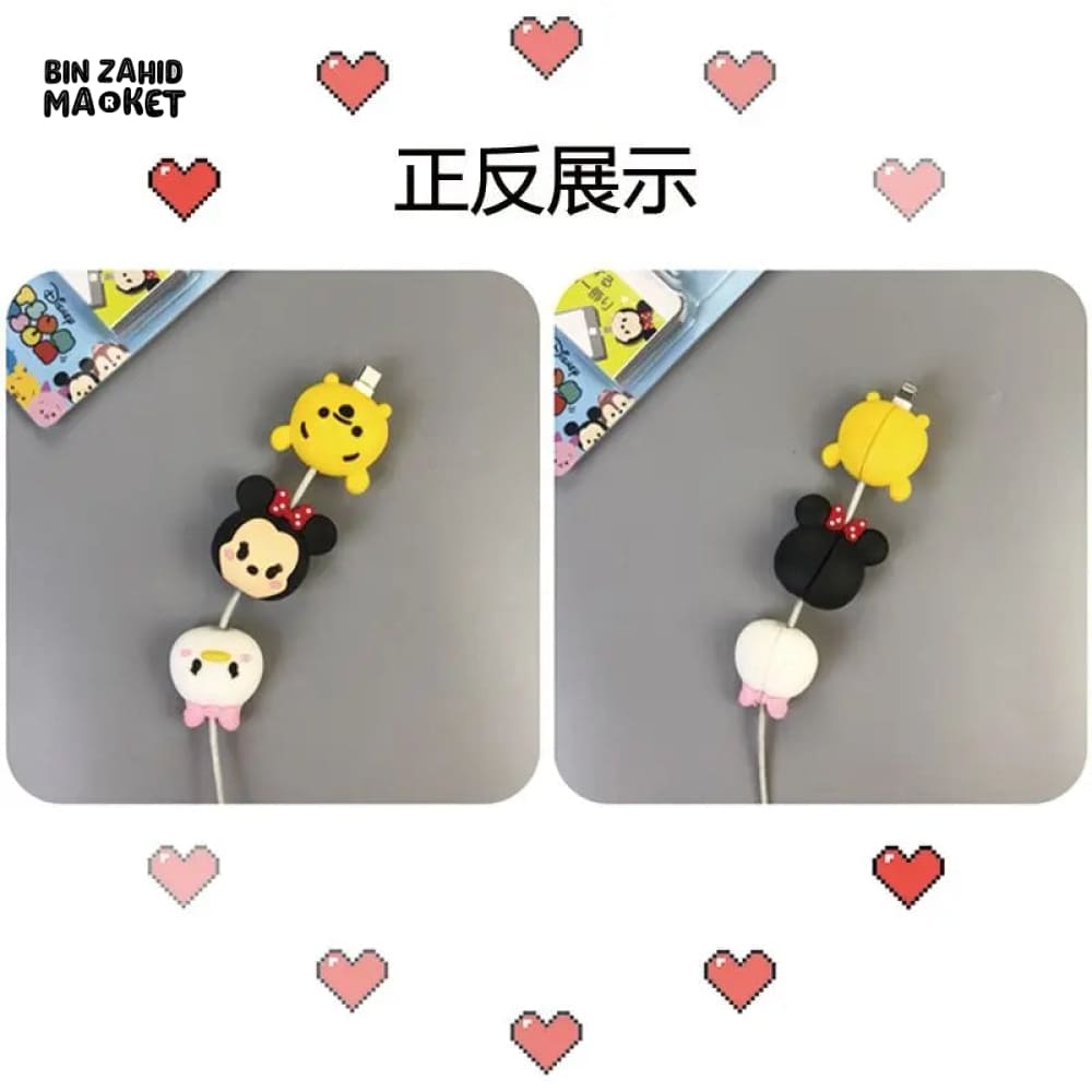 5 PIECES EMOJIS CABLE PROTECTORS