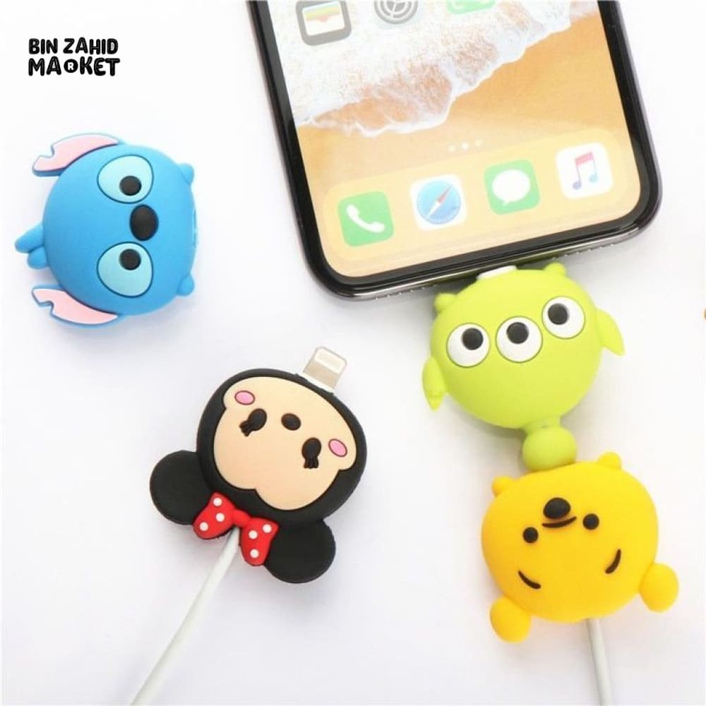 5 PIECES EMOJIS CABLE PROTECTORS