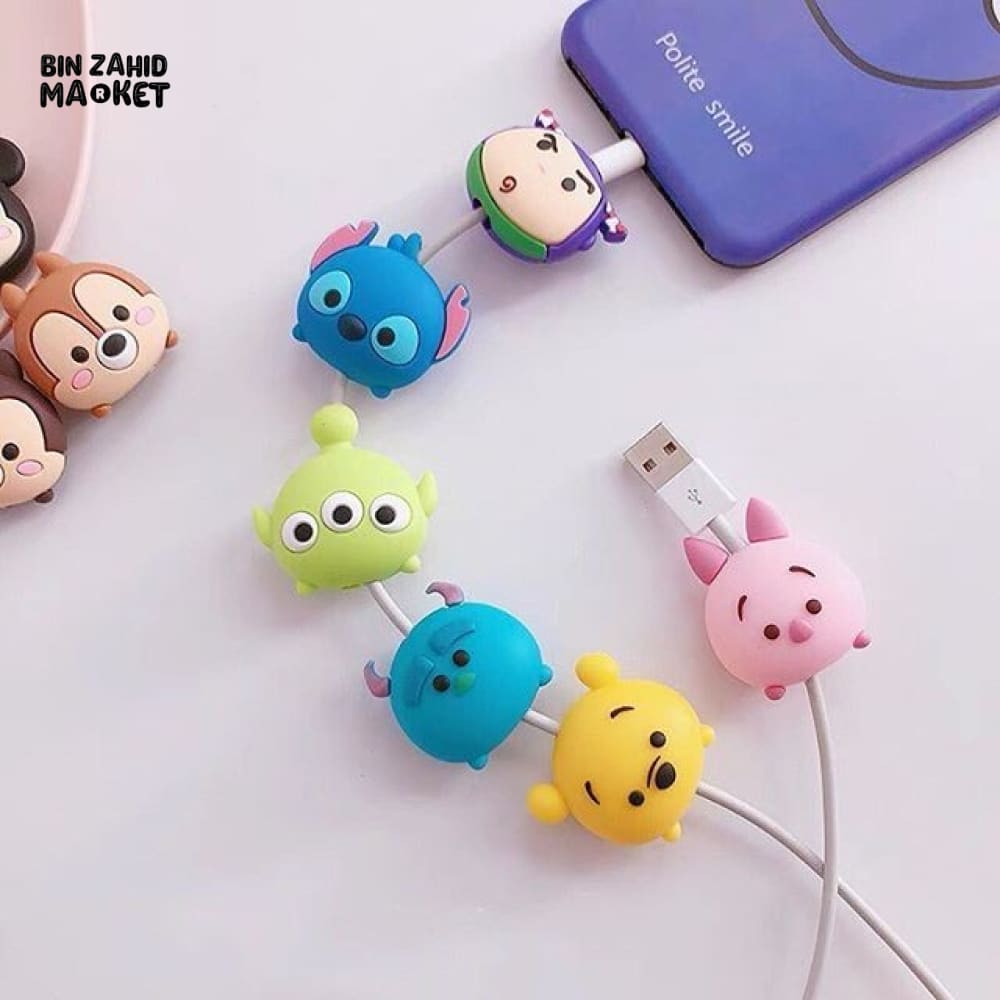 5 PIECES EMOJIS CABLE PROTECTORS