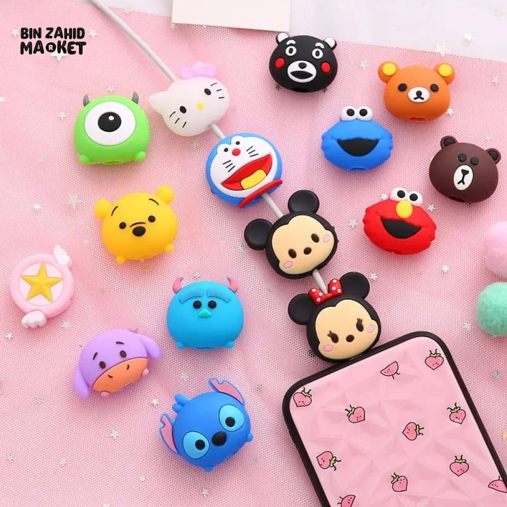 5 PIECES EMOJIS CABLE PROTECTORS