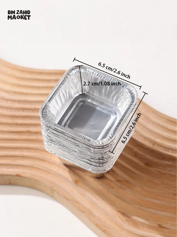 50 PIECES AIR FRYER TIN FOIL BOWL EGG TART HOLDER CAKE MOLD