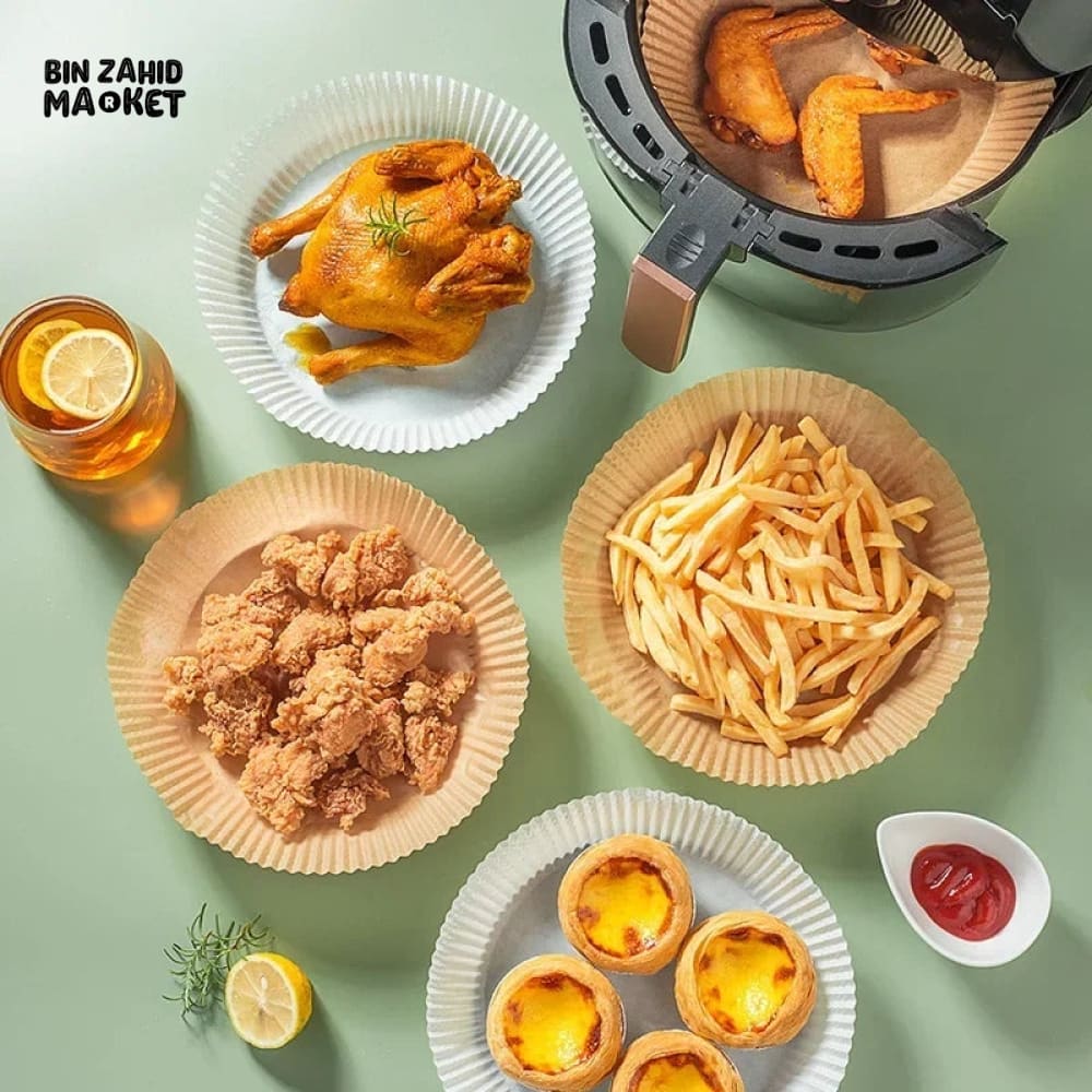 50 PIECES DISPOSABLE AIR FRYER PAPER LINERS