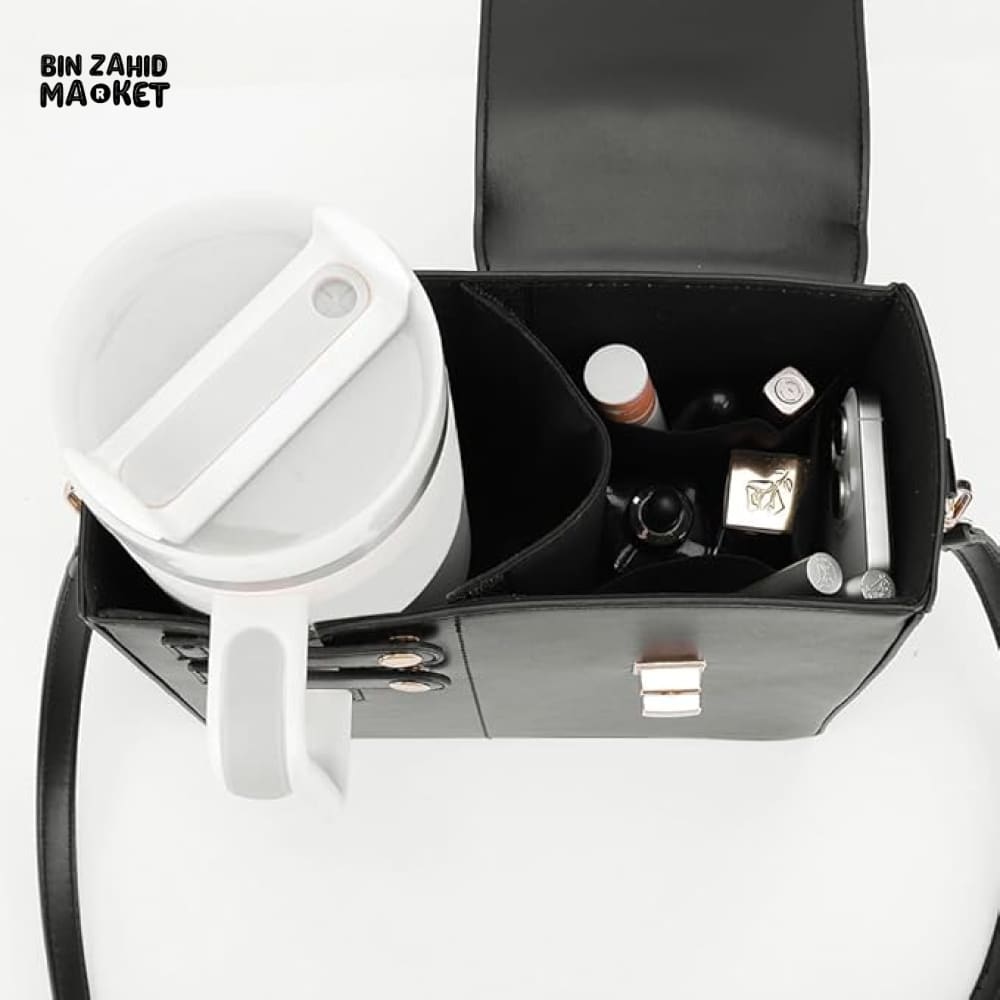 TUMBLERS CROSSBODY BAG – STYLISH PORTABLE ADJUSTABLE STRAP - BLACK