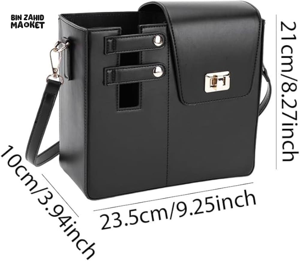 TUMBLERS CROSSBODY BAG – STYLISH PORTABLE ADJUSTABLE STRAP - BLACK