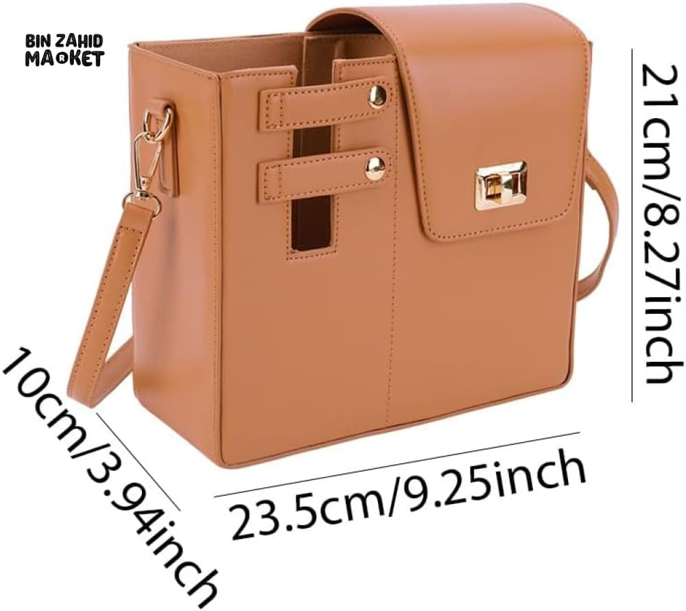 TUMBLERS CROSSBODY BAG – STYLISH PORTABLE ADJUSTABLE STRAP - BROWN