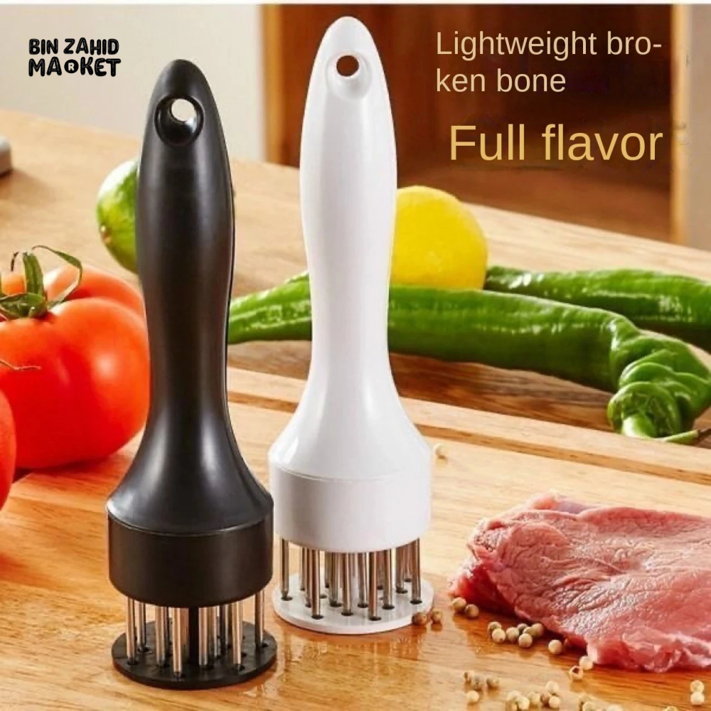 MEAT TENDERIZER NEEDLE & STAINLESS STEEL HAMMER KITCHEN TOOL