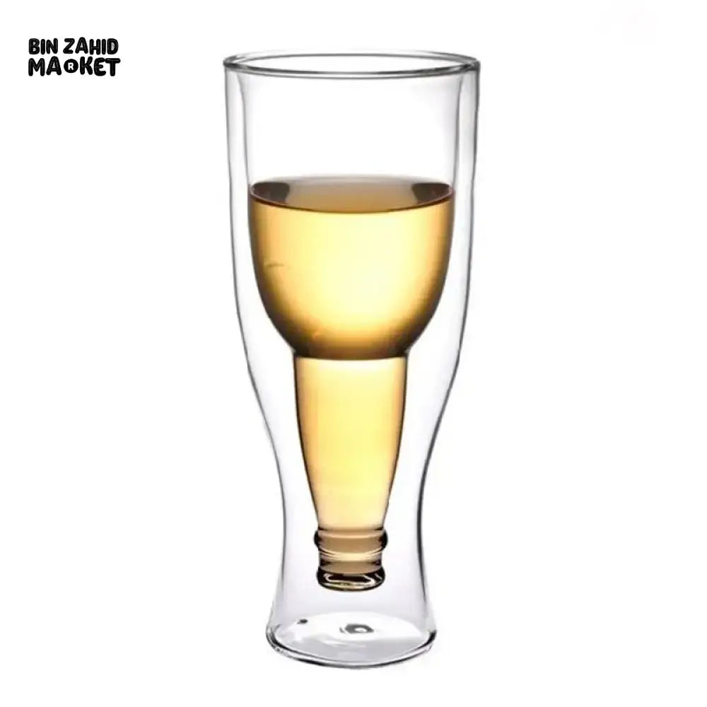 INVERTED BOTTLE GLASS – DOUBLE-LAYER CREATIVE CUP - MEDIUM