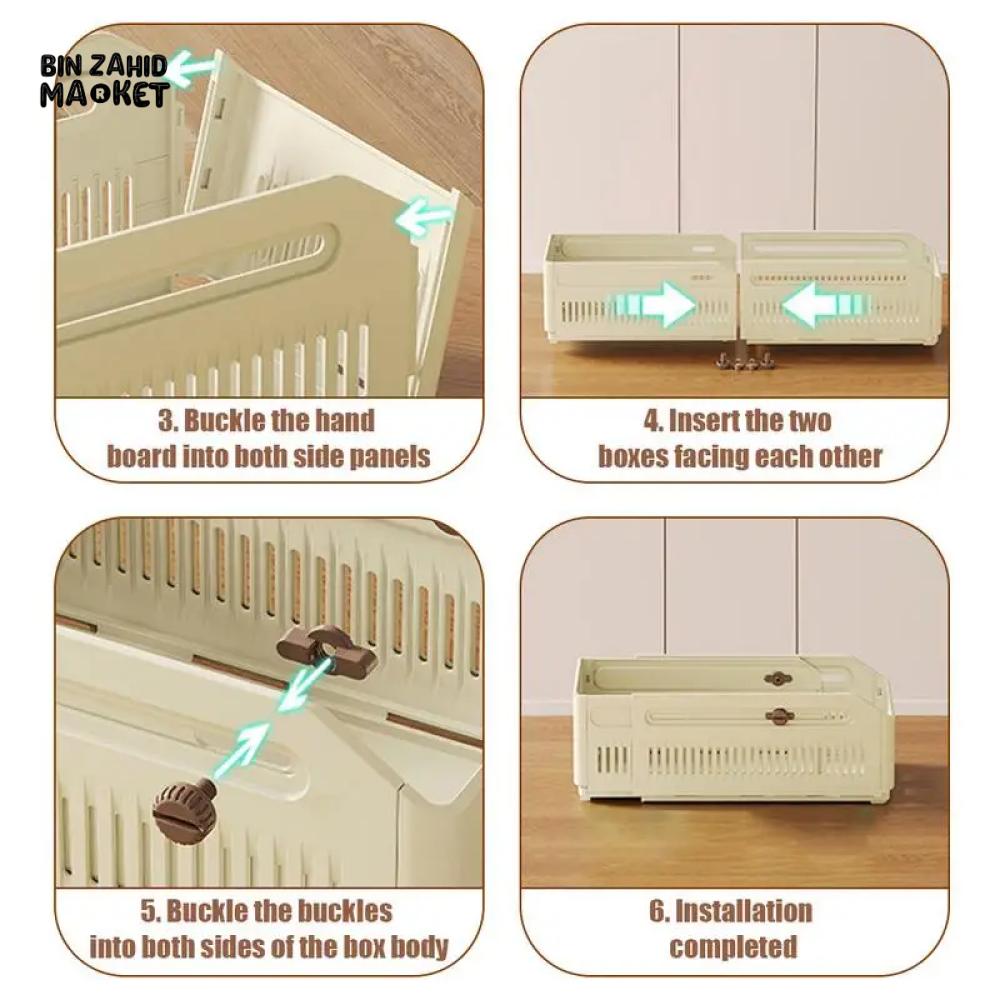 STACKABLE PULL-OUT ORGANIZER SNACK STORAGE FOR PANTRY KITCHEN BEDROOM