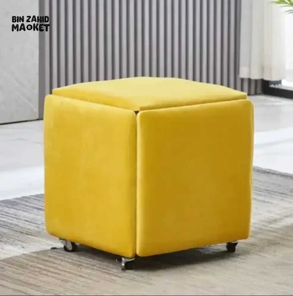 5IN1 NORDIC LEATHER OTTOMAN MULTIFUNCTIONAL STOOL STORAGE FOOT STOOL