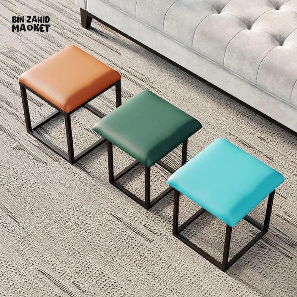 5IN1 NORDIC LEATHER OTTOMAN MULTIFUNCTIONAL STOOL STORAGE FOOT STOOL