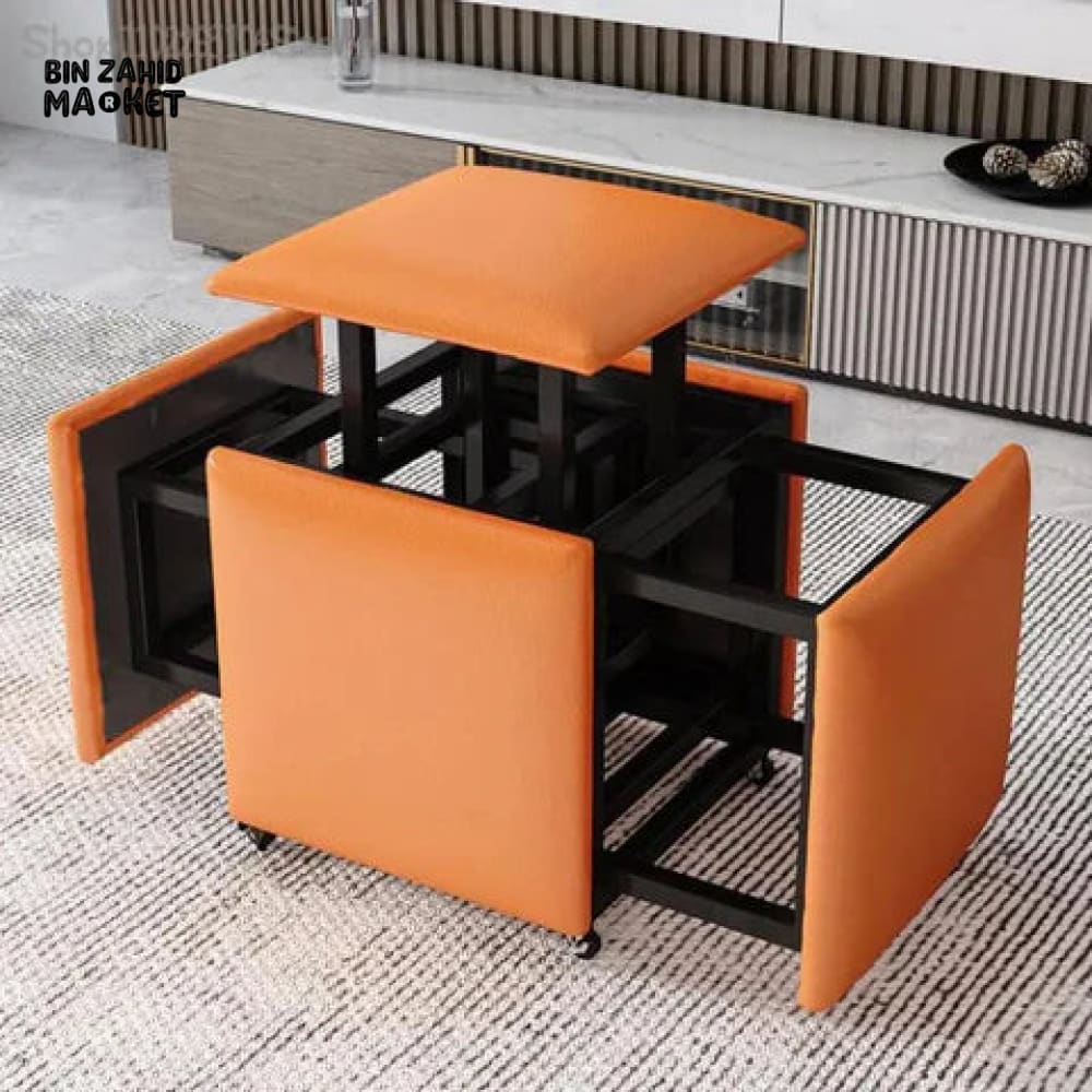 5IN1 NORDIC LEATHER OTTOMAN MULTIFUNCTIONAL STOOL STORAGE FOOT STOOL