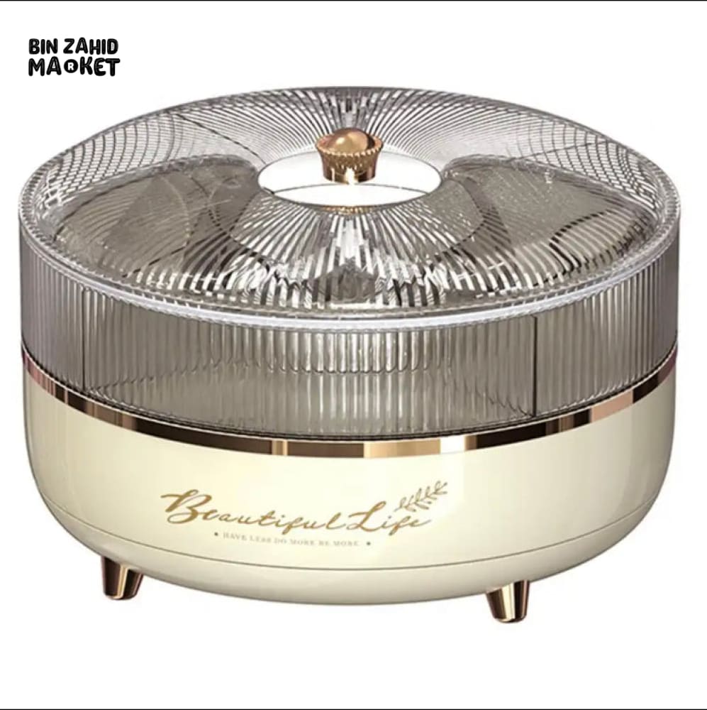 5X GRIDS TABLETOP SNACKS ROTATING TRAY