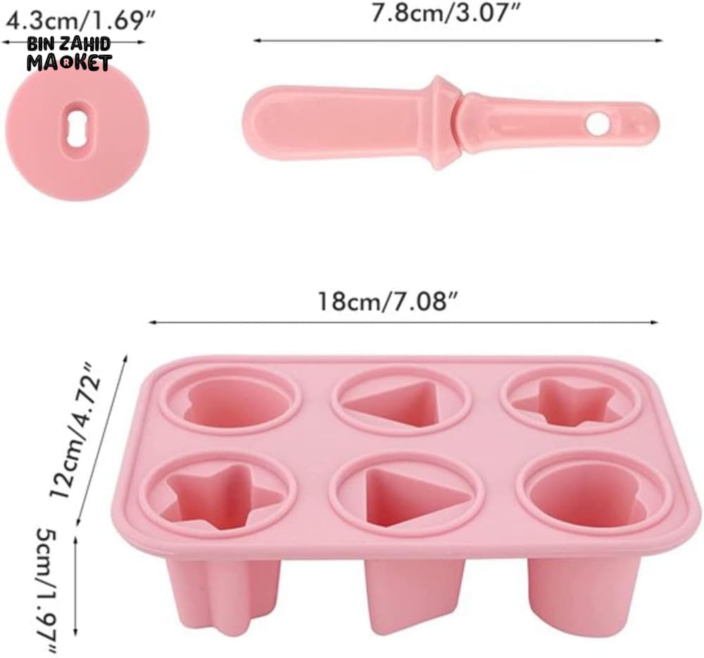 6 HOLES SUMMER ICE-CREAM MAKER POPSICLE MOLD