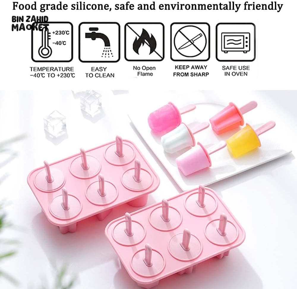 6 HOLES SUMMER ICE-CREAM MAKER POPSICLE MOLD