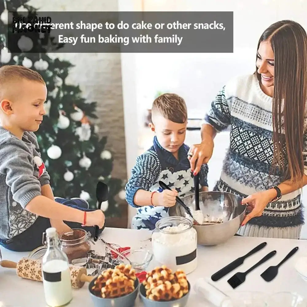 6 PIECE SILICONE SPATULA SET – FOOD GRADE NON STICK HEAT RESISTANT TURNERS FOR COOKING BAKING MIXING & KITCHEN USE