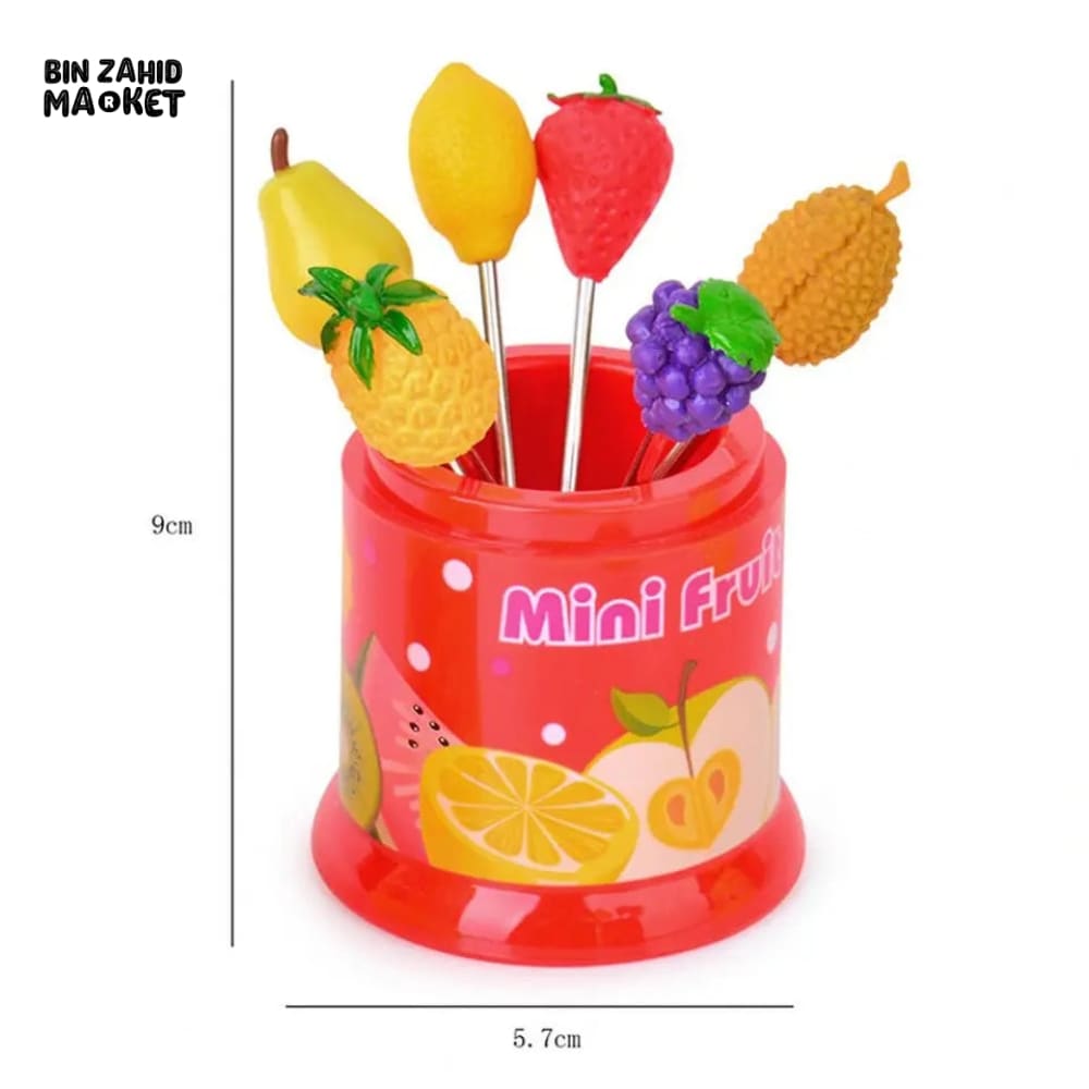 6 PIECES PATTERN FRUITS FORK