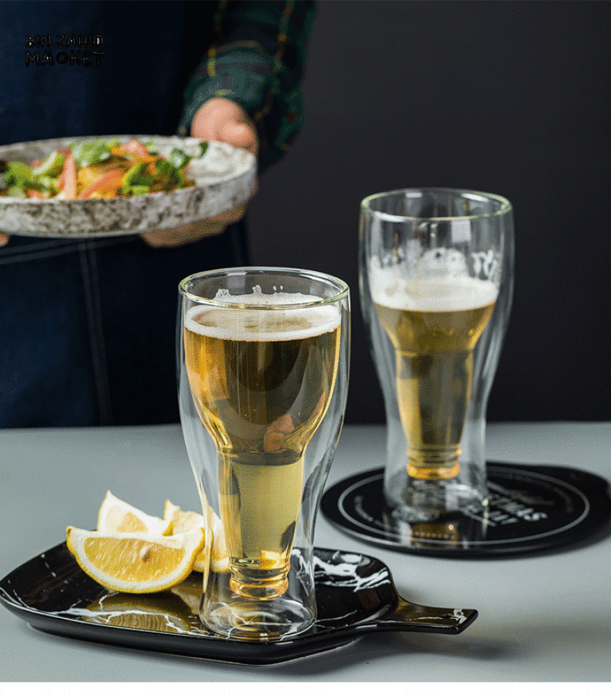 INVERTED BOTTLE GLASS – DOUBLE-LAYER CREATIVE CUP - MEDIUM