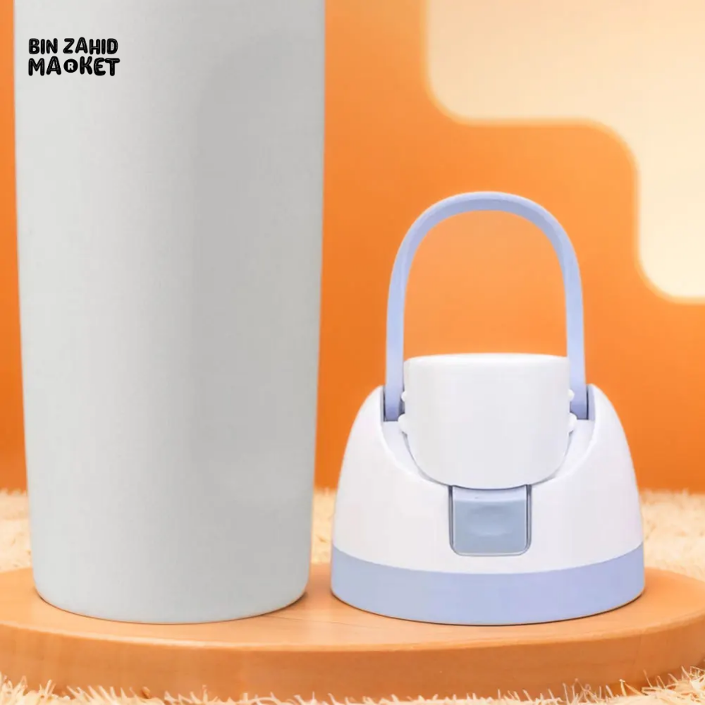 650ML STAINLESS STEEL THERMOS BOTTLE – VACUUM FLASK WITH LID INSULATED SPORTS MUG