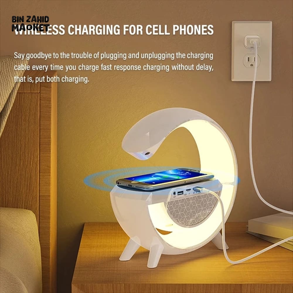 WIRELESS CHARGER + BLUETOOTH SPEAKER G-LAMP