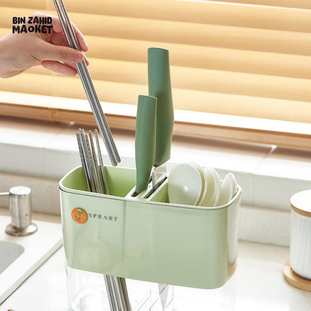DURABLE CUTLERY HOLDER WITH LID