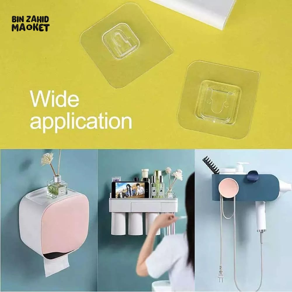 PACK OF 10 DUAL SIDED ADHESIVE WALL HOOKS