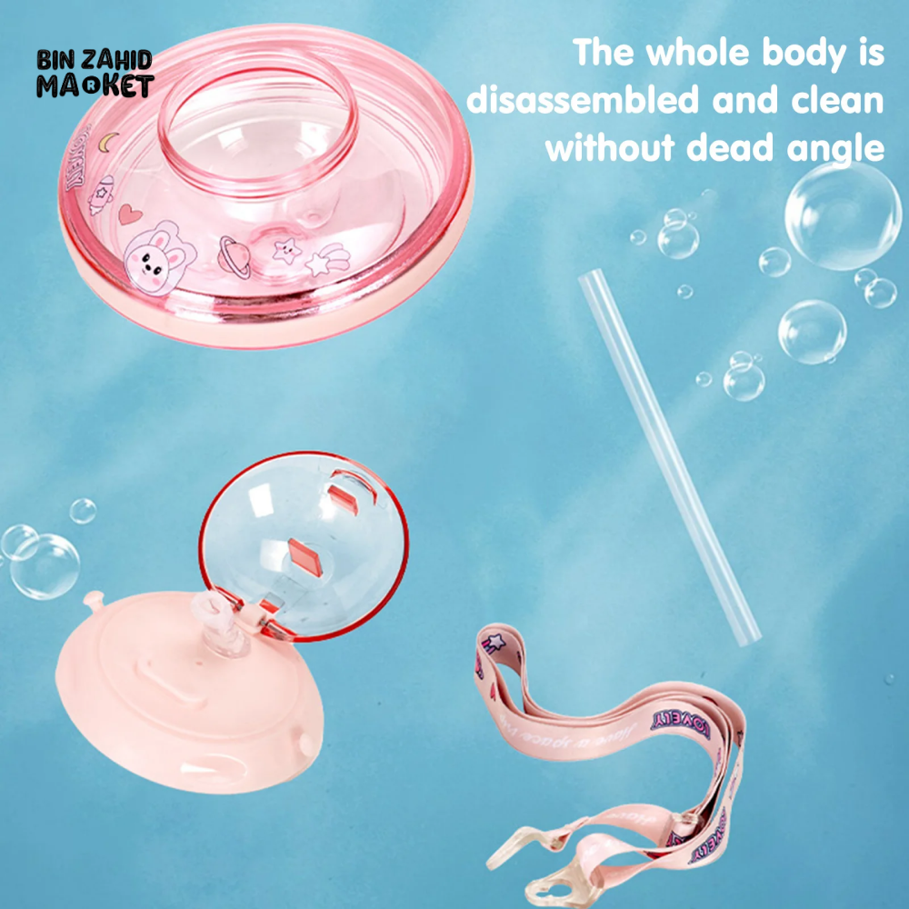 UFO SHAPE CUTE WATER BOTTLE 550ML KIDS SIPPY CUP