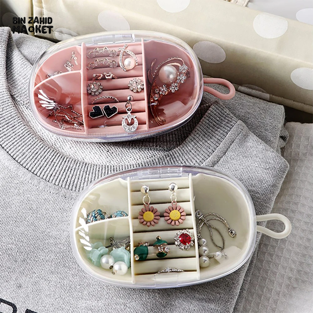 PORTABLE TRAVEL MINI JEWELRY BOX STORAGE CASE FOR WOMEN AND GIRLS